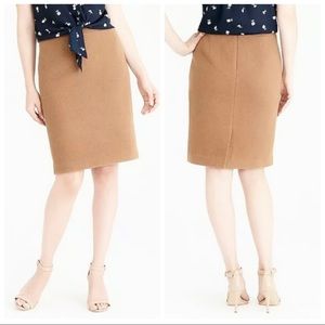 J. Crew 100% Wool Camel No. 2 Pencil Skirt NWT